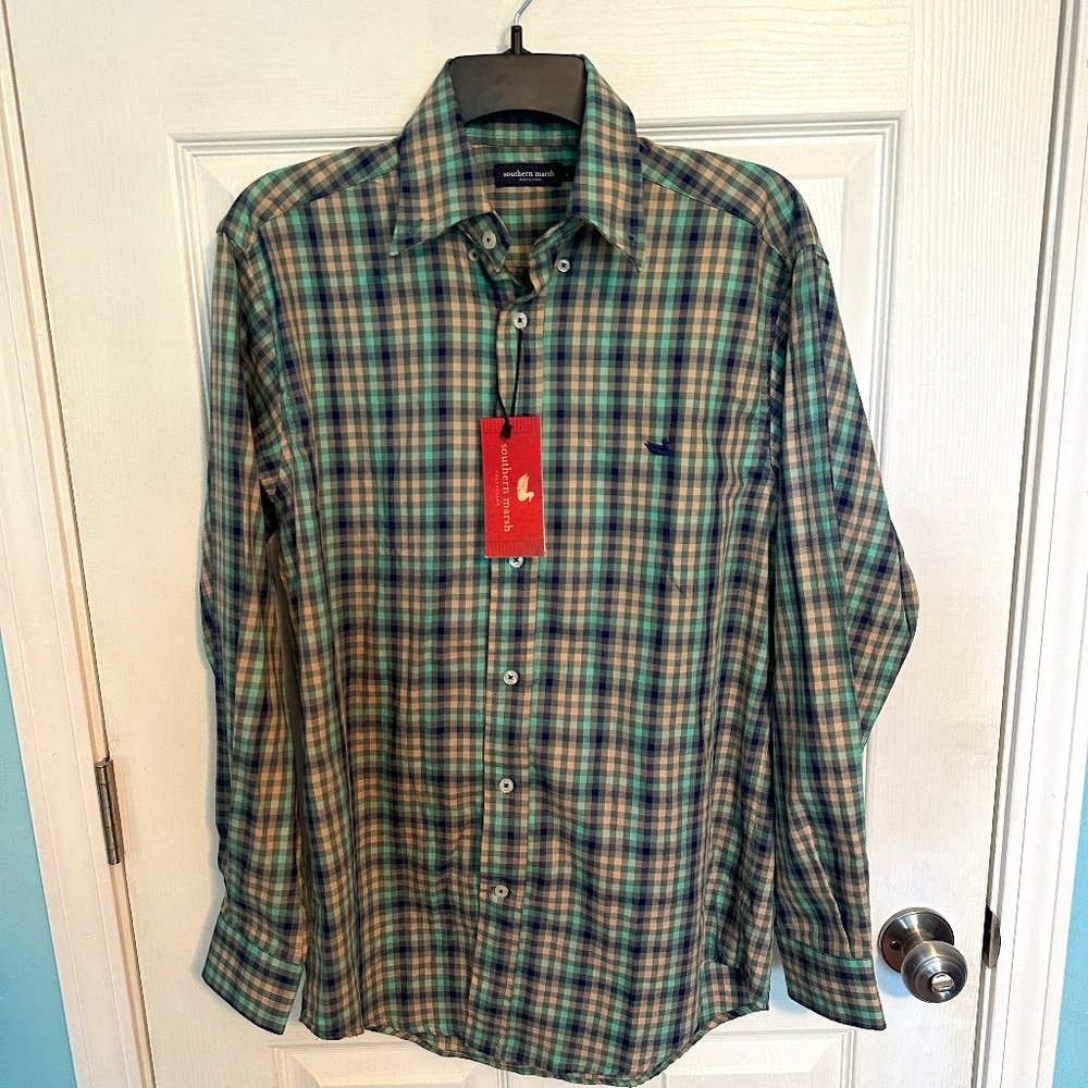 (SIZE: S) Southern Marsh Cumberland Plaid Shirt